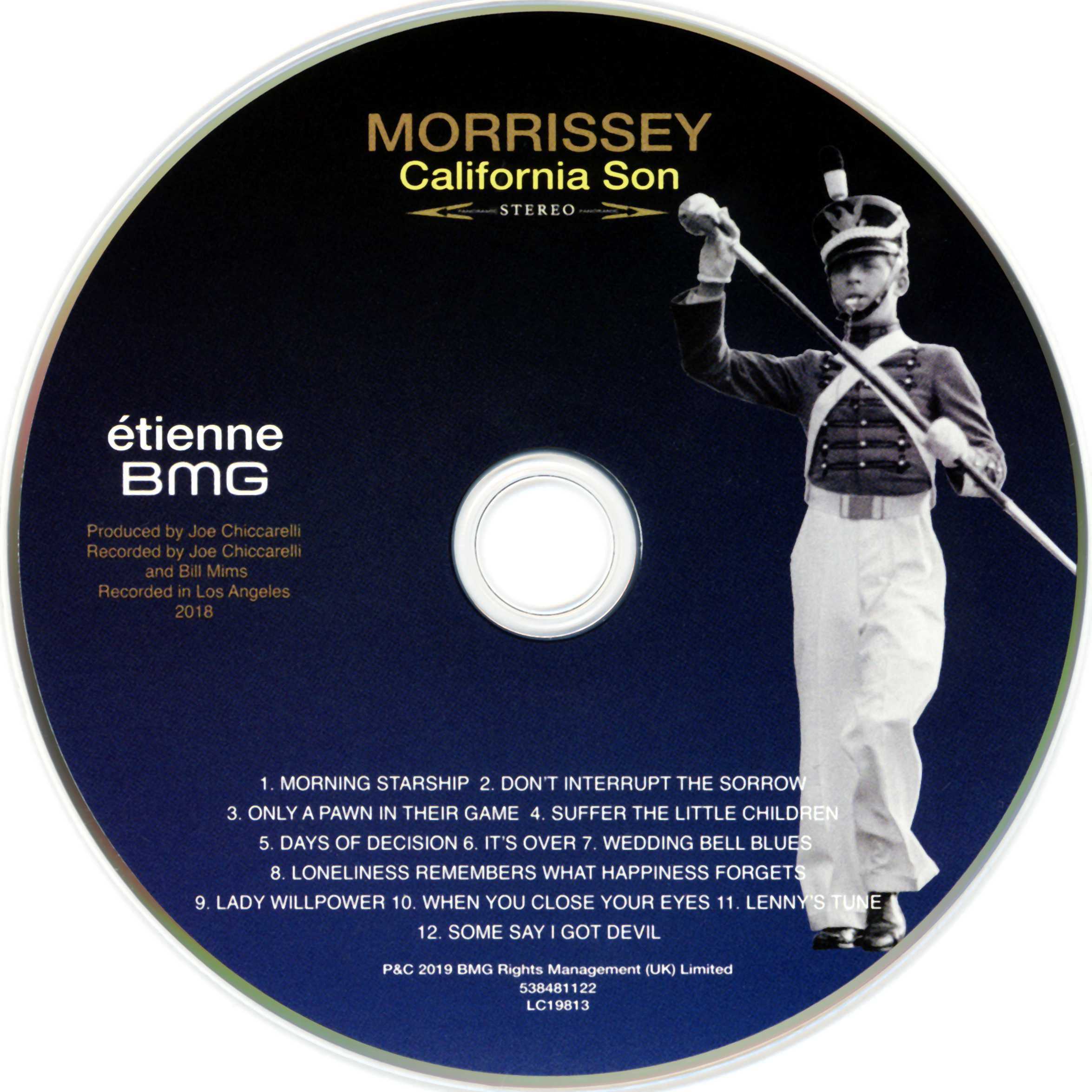 2019-05-24 'California Son' By Morrissey [U.S. Étienne Records Pressing] [CD Face]