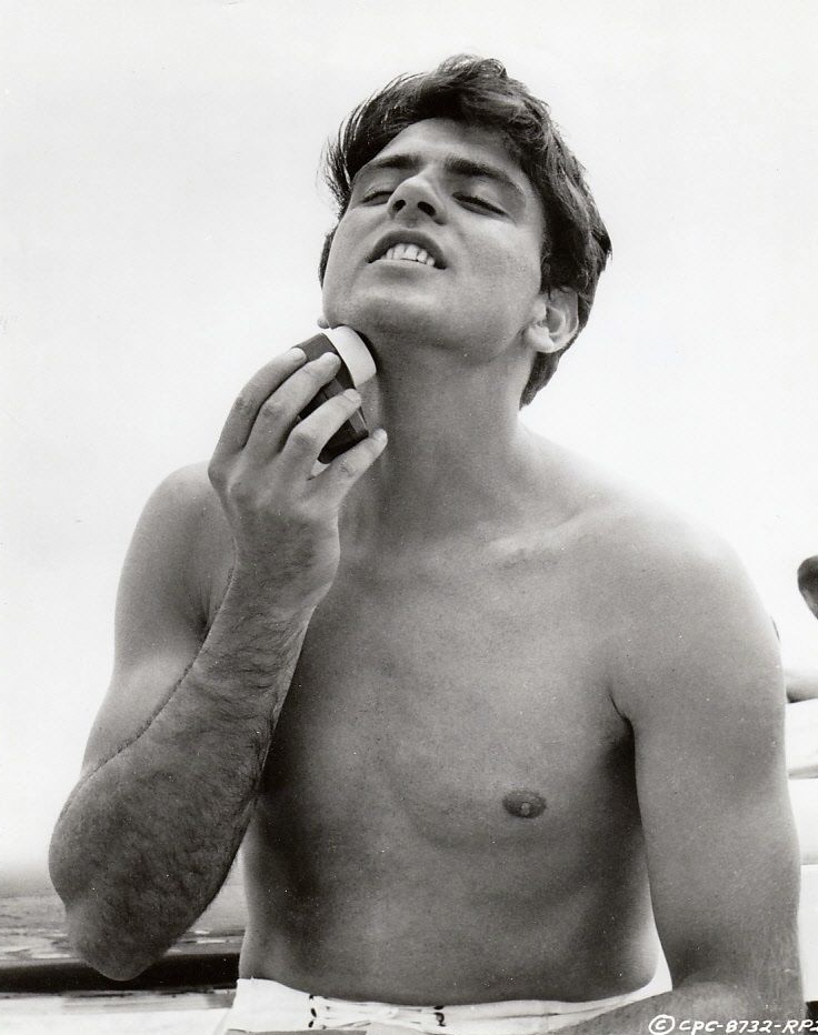 Fabian-shirtless-original-candid-in-hawaii-vintage-1964-ride-the-wild-surf-photo-e1445087676553