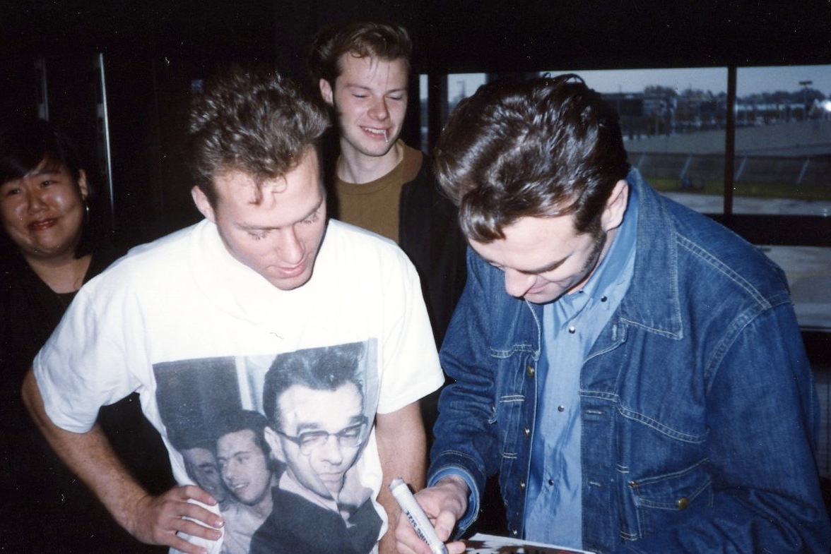 Morrissey signing for a fan 1992